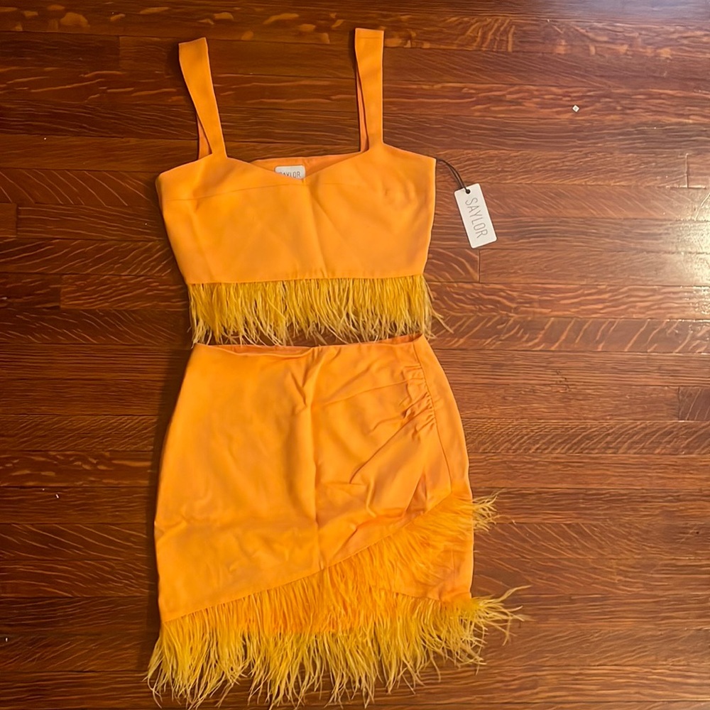 Saylor Benni Set. Two piece skirt set. Color: Marigold